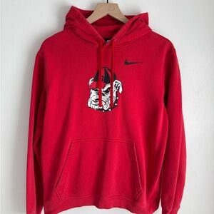 Nike Red Hoodie with Graphic Design
